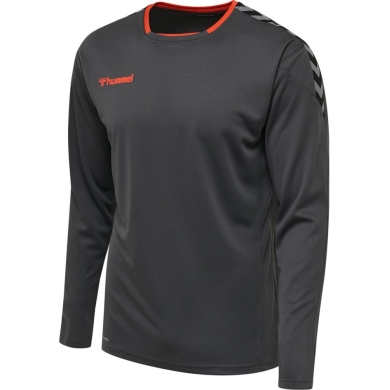 hummel Sport-Langarmshirt hmlAUTHENTIC Poly Jersey (leichter Jerseystoff) asphaltgrau Herren