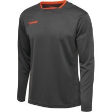 hummel Sport-Langarmshirt hmlAUTHENTIC Poly Jersey (leichter Jerseystoff) asphaltgrau Kinder