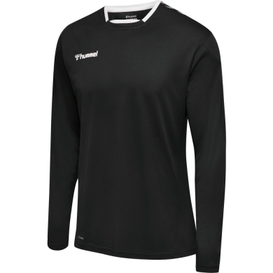 hummel Sport-Langarmshirt hmlAUTHENTIC Poly Jersey (leichter Jerseystoff) schwarz/weiss Kinder