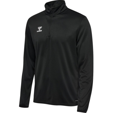 hummel Sport-Langarmshirt hmlESSENTIAL Half-Zip (angenehmes Tragegefühl) schwarz Herren