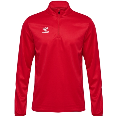 hummel Sport-Langarmshirt hmlESSENTIAL Half-Zip (angenehmes Tragegefühl) rot Herren