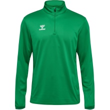 hummel Sport-Langarmshirt hmlESSENTIAL Half-Zip (angenehmes Tragegefühl) grün Herren