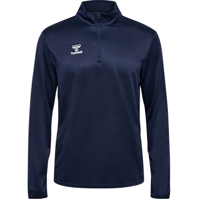 hummel Sport-Langarmshirt hmlESSENTIAL Half-Zip (angenehmes Tragegefühl) marineblau Herren