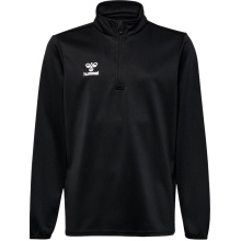 hummel Sport-Langarmshirt hmlESSENTIAL Half-Zip (angenehmes Tragegefühl) schwarz Kinder