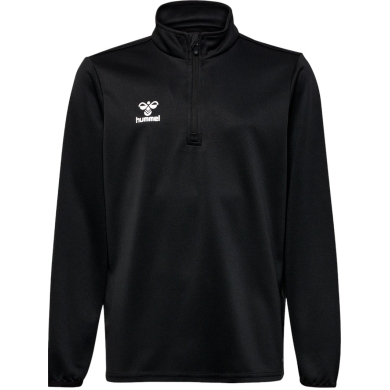 hummel Sport-Langarmshirt hmlESSENTIAL Half-Zip (angenehmes Tragegefühl) schwarz Kinder