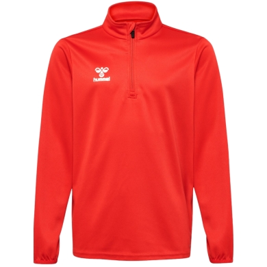 hummel Sport-Langarmshirt hmlESSENTIAL Half-Zip (angenehmes Tragegefühl) rot Kinder