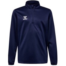 hummel Sport-Langarmshirt hmlESSENTIAL Half-Zip (angenehmes Tragegefühl) marineblau Kinder