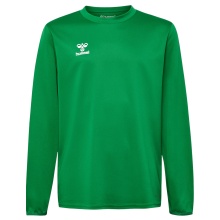 hummel Sport-Langarmshirt hmlESSENTIAL Sweatshirt (Interlock-Stoff) grün Kinder