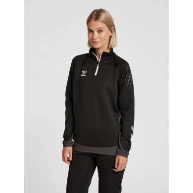 hummel Sport-Langarmshirt hmlLEAD Half-Zip (Sweatstoff) schwarz Damen