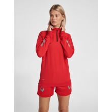 hummel Sport-Langarmshirt hmlLEAD Half-Zip (Sweatstoff) rot Damen