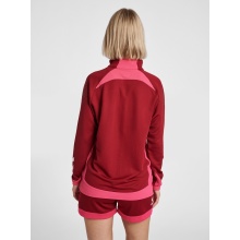 hummel Sport-Langarmshirt hmlLEAD Half-Zip (Sweatstoff) bordeaux/rot Damen