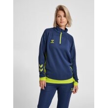 hummel Sport-Langarmshirt hmlLEAD Half-Zip (Sweatstoff) denimblau Damen