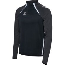 hummel Langarmshirt hmlLEAD 2.0 Half Zip (rec. Polyester, hohe Atmungsaktivität) schwarz/asphaltgrau Herren