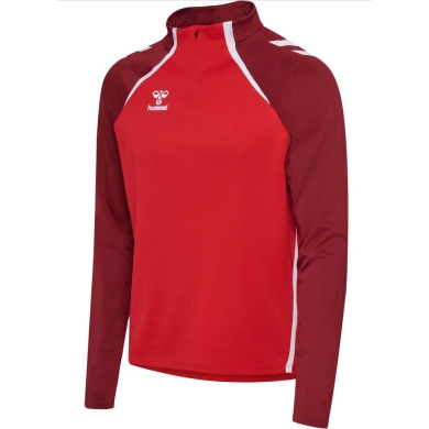 hummel Langarmshirt hmlLEAD 2.0 Half Zip (rec. Polyester, hohe Atmungsaktivität) rot Herren