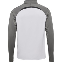 hummel Langarmshirt hmlLEAD 2.0 Half Zip (rec. Polyester, hohe Atmungsaktivität) weiss/grau Herren