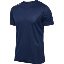 hummel Lauf-Shirt hmlRUN Jersey (atmungsaktiv, optimale Bewegungsfreiheit) navyblau Herren