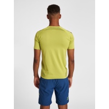 hummel Sport-Tshirt hmlLEAD Pro Seamless Training Jersey (dehnbarer Jerseystoff) Kurzarm lime Herren