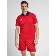 hummel Sport-Polo hmlAUTHENTIC Functional (weicher Jerseystoff) Kurzarm rot Herren