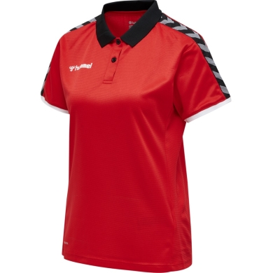 hummel Sport-Polo hmlAUTHENTIC Functional (weicher Jerseystoff) Kurzarm rot Damen