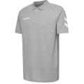 hummel Sport/Freizeit-Polo hmlGO Cotton (Baumwolle) Kurzarm grau Kinder