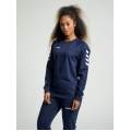 hummel Pullover Basic hmlGO Cotton Sweatshirt (Baumwolle) marineblau Damen