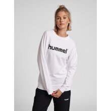 hummel Pullover Basic hmlGO Cotton Sweatshirt Big Logo (Baumwolle) weiss Damen