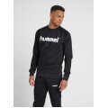 hummel Pullover Basic hmlGO Cotton Sweatshirt Big Logo (Baumwolle) schwarz Herren