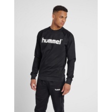 hummel Pullover Basic hmlGO Cotton Sweatshirt Big Logo (Baumwolle) schwarz Herren