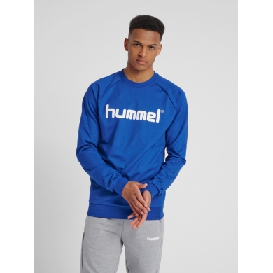 hummel Pullover Basic hmlGO Cotton Sweatshirt Big Logo (Baumwolle) dunkelblau Herren