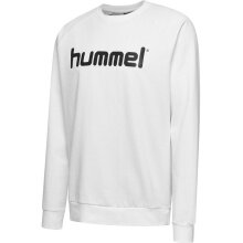 hummel Pullover Basic hmlGO Cotton Sweatshirt Big Logo (Baumwolle) weiss Herren