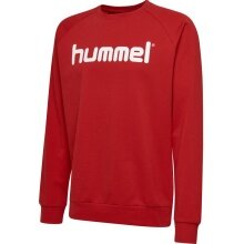 hummel Pullover Basic hmlGO Cotton Sweatshirt Big Logo (Baumwolle) rot Kinder