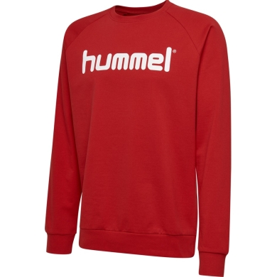 hummel Pullover Basic hmlGO Cotton Sweatshirt Big Logo (Baumwolle) rot Kinder