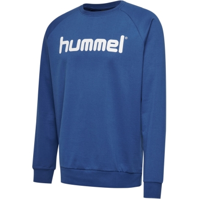 hummel Pullover Basic hmlGO Cotton Sweatshirt Big Logo (Baumwolle) dunkelblau Kinder