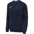 hummel Pullover hmlMOVE Grid Cotton Sweatshirt (Baumwolle) marineblau Herren