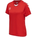 hummel Sport-Shirt hmlCORE XK Poly Jersey (robuster Doppelstrick) Kurzarm rot Damen