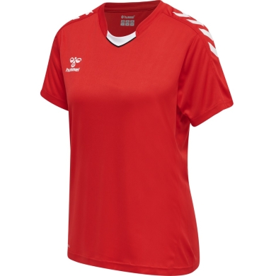 hummel Sport-Shirt hmlCORE XK Poly Jersey (robuster Doppelstrick) Kurzarm rot Damen