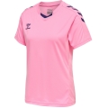 hummel Sport-Shirt hmlCORE XK Poly Jersey (robuster Doppelstrick) Kurzarm pink Damen