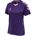 hummel Sport-Shirt hmlCORE XK Poly Jersey (robuster Doppelstrick) Kurzarm violett Damen