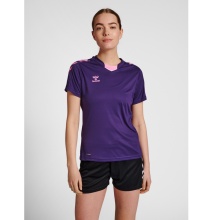 hummel Sport-Shirt hmlCORE XK Poly Jersey (robuster Doppelstrick) Kurzarm violett Damen