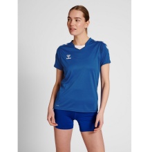 hummel Sport-Shirt hmlCORE XK Poly Jersey (robuster Doppelstrick) Kurzarm dunkelblau Damen