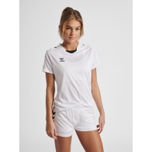 hummel Sport-Shirt hmlCORE XK Poly Jersey (robuster Doppelstrick) Kurzarm weiss Damen