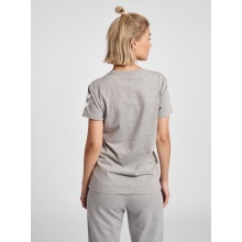 hummel Sport/Freizeit-Shirt hmlGO Cotton (Baumwolle) Kurzarm grau Damen