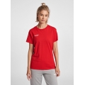 hummel Sport/Freizeit-Shirt hmlGO Cotton (Baumwolle) Kurzarm rot Damen