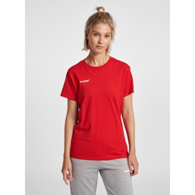 hummel Sport/Freizeit-Shirt hmlGO Cotton (Baumwolle) Kurzarm rot Damen