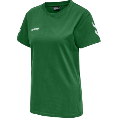 hummel Sport/Freizeit-Shirt hmlGO Cotton (Baumwolle) Kurzarm grün Damen