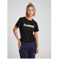 hummel Sport/Freizeit-Shirt hmlGO Cotton Big Logo (Baumwolle) Kurzarm schwarz Damen