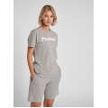 hummel Sport/Freizeit-Shirt hmlGO Cotton Big Logo (Baumwolle) Kurzarm grau Damen