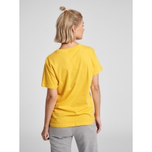 hummel Sport/Freizeit-Shirt hmlGO Cotton Big Logo (Baumwolle) Kurzarm gelb Damen