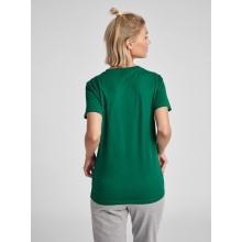 hummel Sport/Freizeit-Shirt hmlGO Cotton Big Logo (Baumwolle) Kurzarm dunkelgrün Damen