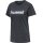 hummel Sport/Freizeit-Shirt hmlGO Cotton Big Logo (Baumwolle) Kurzarm dunkelgrau Damen